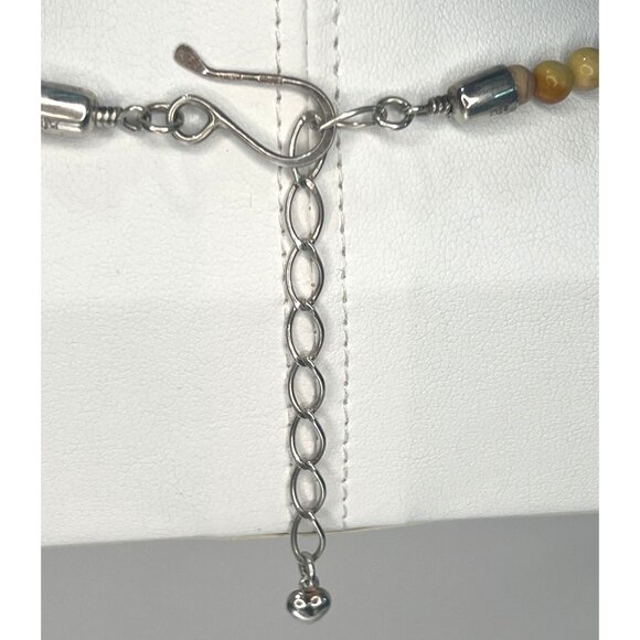 DTR Jay King Jasper Bead Necklace Natural Stone Graduated Rounds 61g Vtg Boho - Picture 3 of 9